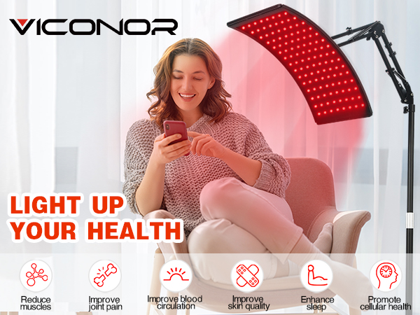 Viconor Red Light Therapy Lamp