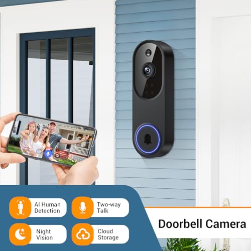 1080p Wireless Video Doorbell Camera For Home Security