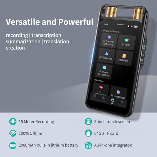 Rpbznr AI Voice Recorder With Playback