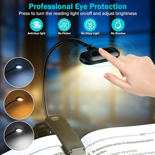 UikJOY Book Stand With Light & Storage