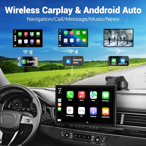 HAUXIY Wireless Apple Carplay Screen For Car