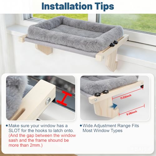 Cat Sill Window Perch - 100% Natural Pine Frame