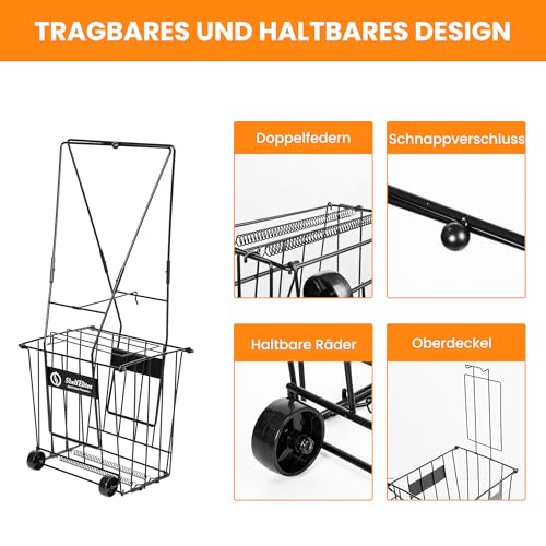 ShelfElites Tennis Ball Hopper & Pickleball Basket