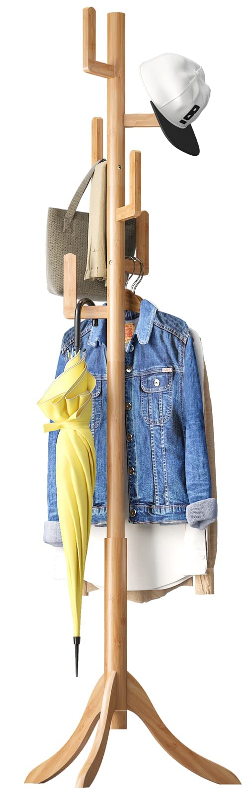 Bamboo Cactus Coat & Clothes Rack Stand