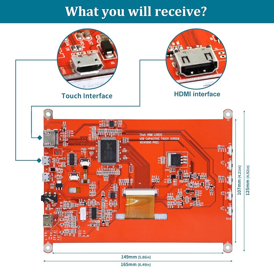 Raspberry Pi Screen 7-Inch Monitor