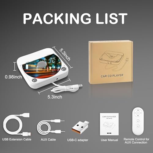 External Portable CD Player For Car