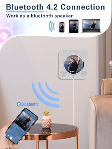 Homlab Blutooth Desktop CD Players for Home with Dust Cover