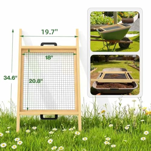 2IN1 Large Soil Sifter For Wheelbarrow
