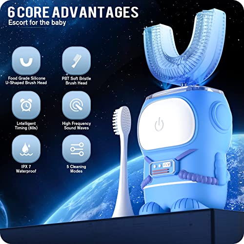 Ultrasonic Kids U Shaped Electric Toothbrush