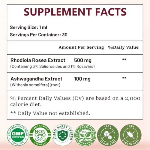 Rhodiola Rosea Supplement Liquid Drops